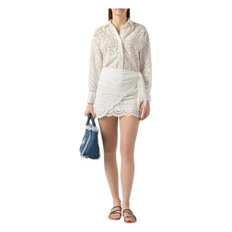 Saint Barth Short Skirts, female, White, Size: S Nyra Mini Skirt