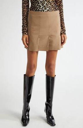 Ganni Pleated Miniskirt in Tigers Eye at Nordstrom Rack, Size 14 Us / 44 Eu