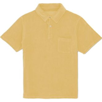 Fortela Missourim Terry Cloth Short Sleeve Polo in Cream at Nordstrom, Size X-Large Eu