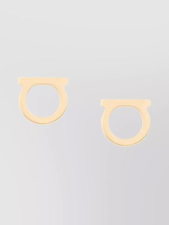 Ferragamo polished stud hook earrings