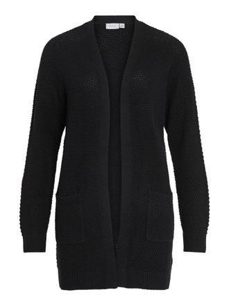 Vila Womens Vidalo L/S Knit Cardigan-Noos Sweater, Black, M