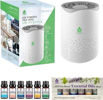 Pursonic Air Purifier with 6 Premium Blended Essential Oils