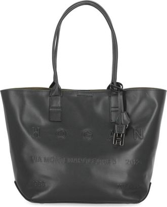Hogan Smooth Leather tote Bag with Removable Pouch
