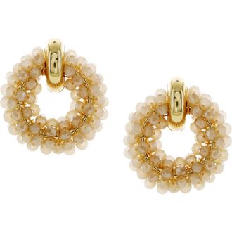 Olivia Welles Isadora Wreath Earrings in Gold /Pink at Nordstrom Rack