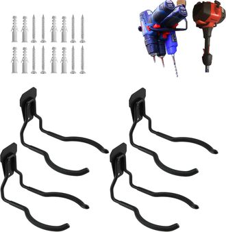 OEM Juego De 2 Ganchos Para Herramientas El&eacute;ctricas, Ganchos De Pared Para Garaje, Soporte Para Extractor De Maleza, Gancho Multiusos Para Organizadores Y