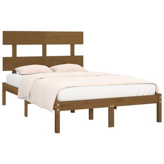 Berkfield Home Beautiful Bed Frame Honey Brown Solid Wood 200x200 cm