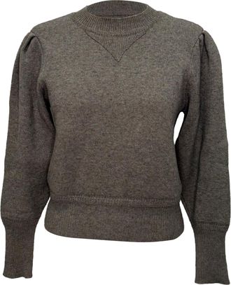 Isabel Marant Isabel Marant Etoile Kelaya Puffed Sleeve Sweater in Grey Cotton