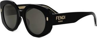 Fendi Roma Zonnebril - unisex - Accessoires - Zwart - Maat: 51 MM