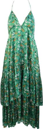 L'autre Chose Long Silk Dress - Green