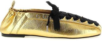 Ganni Lace-Up Ballet Flats