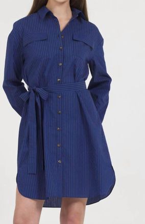 Stellah Emorie Shirt Dress In Blue