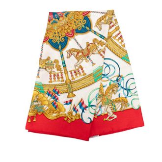 Herm&egrave;s Pre-owned Hermes Luna Park Silk Scarf 90 Ladies AGJLJ9XAL5HRB2OU
