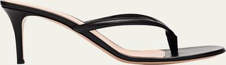 Gianvito Rossi 70mm Nappa Leather Thong Sandals