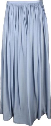 Giorgio Armani Light Blue Gathered Fluid Silk Maxi Skirt