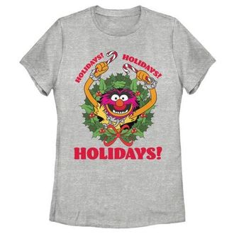 The Muppets Womens The Muppets Ho Ho Holidays! Graphic T-Shirt in Athletic Heather at Nordstrom, Size X-Large