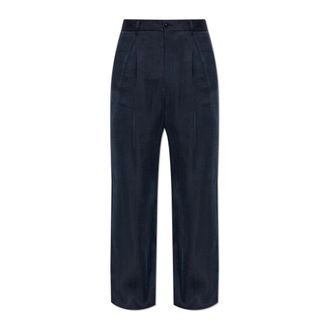 Giorgio Armani Suit Trousers, male, Blue, Size: XL Pleated Trousers