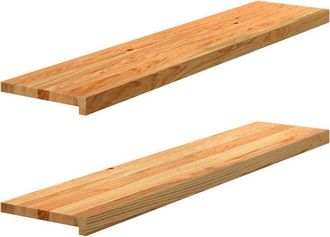 vidaXL Vidaxl - Window Sills 2 pcs Light Brown 120x25x2 cm Solid Wood Oak