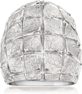 Ross-Simons Italian Sterling Silver Square-Pattern Ring