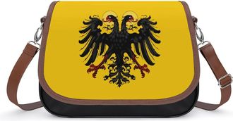 Generic Flag Map of Holy Roman Empire Womens Crossbody Bag Fashion Shoulder Handbags Message Tote Bag with Adjustable Strap