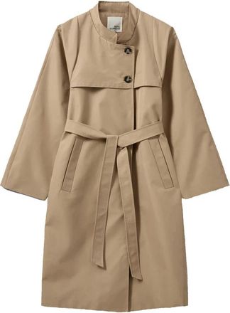 Sofie Schnoor Klassieke Trenchcoat Kameel - Dames - Trenchcoats - Bruin - M - Katoen - Jassen