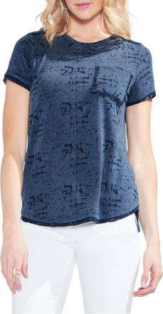 Vince Camuto Melange Jersey Pocket Tee In Indigo Night Heather