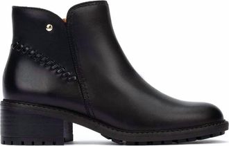 Pikolinos Womens Medina Mid-Heel Ankle Boots In Black