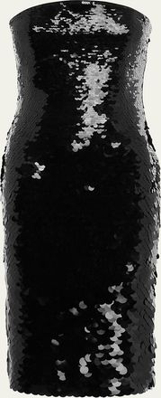 Alex Perry Strapless Degrade Sequined Sheath Dress