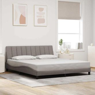 vidaXL Cama Sin Colch&oacute;n Tela Gris Taupe 180x200 Cm Vidaxl