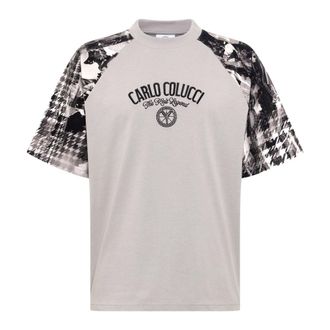 Carlo Colucci Carlo Colucci, T-Shirts, male, Gray, Size: 2XL The Knit Legend T-Shirt