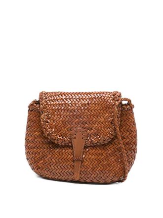 Dragon Diffusion Mini City Woven Leather Crossbody Bag