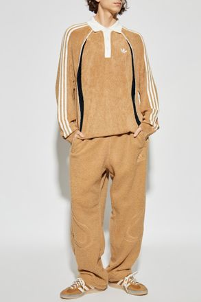 adidas Fleece Pants With Logo, Mens, Beige
