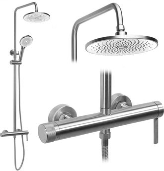 Rea Conjunto De Ducha Rea Rivo Brush Steel Js-7028n