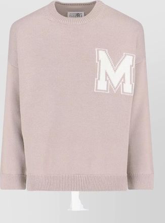 Maison Margiela crewneck sweater ribbed cuffs hem neckline