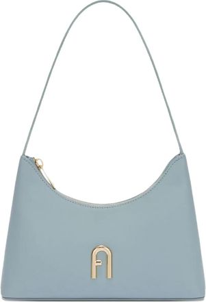 Furla Borsa a spalla Diamante con placca logo - Blu