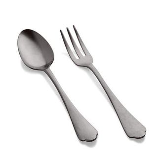 Mepra Dolce Vita Serving Set - 2 Pieces in Pewter Black Gold at Nordstrom