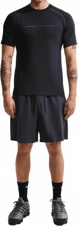 Nike Tech Dri Fit Short Sleeve Top In Black Anthracite