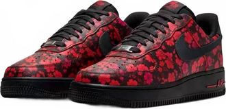 Nike Womens Air Force 1 07 Floral Shoes In Multi-Color/off Noir-Cinnabar