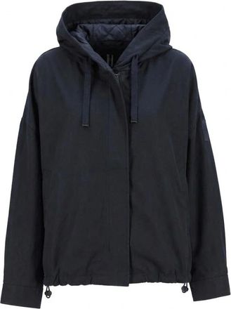 Bomboogie Jassen, Dames, Blauw, M, Katoen, Gabardine Parka