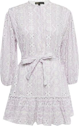 Maje Abito corto con ricamo - Bianco