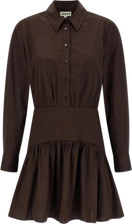 Staud Rocco Gathered Mini Dress