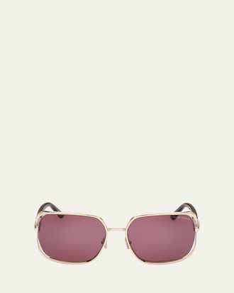 Tom Ford Goldie Mixed-Media Butterfly Sunglasses