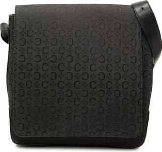 Celine Pre-owned Canvas Shoulder Bag - unisex - Vintage Schoudertas - Zwart - ONE Size - Leer - Vintage
