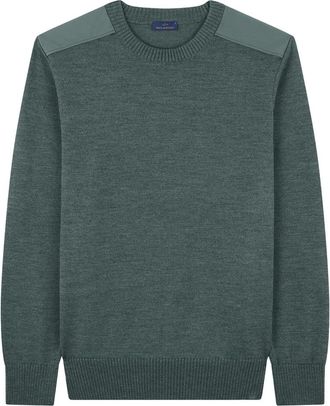 Paul & Shark Soft Cool Touch wool crewneck sweater with Typhoon details, Man, Quiet Shade, Size: XXL