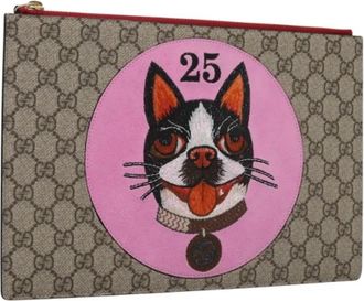 Gucci Pre-owned Leather Clutch - Dames - Vintage Clutch - Veelkleurig - ONE Size - Leer - Vintage