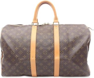 Louis Vuitton Pre-owned Weekend Bags, female, Brown, Size: ONE SIZE Pre-owned Keepall Travel Bag