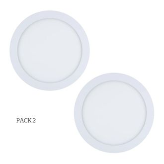 Forlight Forlight - Easy Circular - 2 Downlights Con Led Integrado 3000k Para Iluminar Hacia Abajo On/off &Oslash;30cm Color Blanco