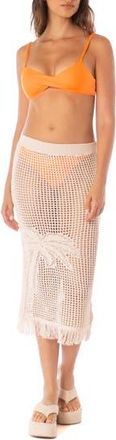 Maaji Vanilla Cream Tano Sheer Cover-Up Skirt in Open Beige at Nordstrom Rack, Size Medium