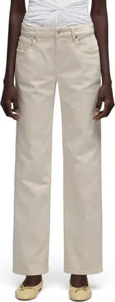 7 For All Mankind Calie Mid Rise Straight Leg Jeans in Moondust at Nordstrom, Size 25