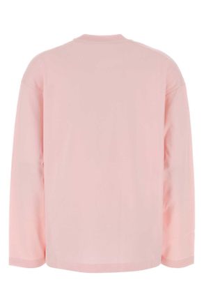 Jil Sander Womens Pink Cotton T-Shirt 678 Exterior Exterior: T-shirts And Polos