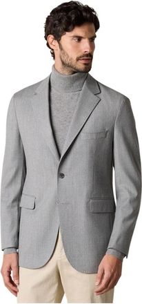 Brooks Brothers Virgin Wool Blend Blazer - Heren - Blazers - Grijs - 2XL - Wol - Jassen
